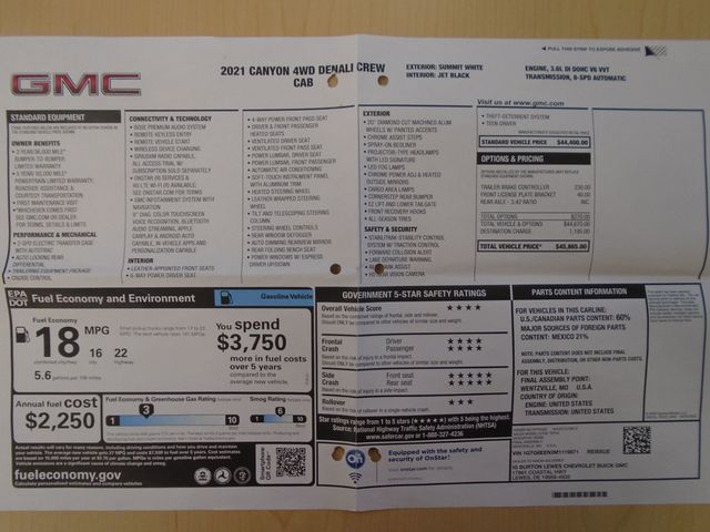 2021 GMC Canyon 4WD Crew Cab 128" Denali - 22952761 - 42