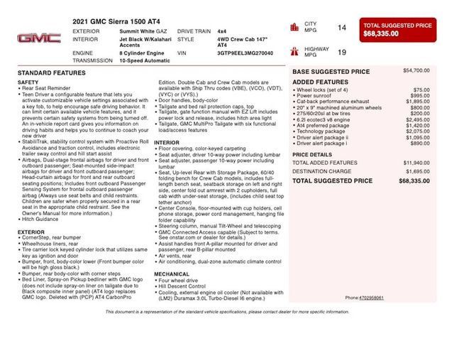 2021 GMC Sierra 1500 4WD Crew Cab 147" AT4 - 23082012 - 3