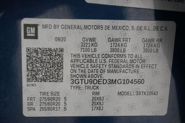 2021 GMC Sierra 1500 4WD Crew Cab 147" SLT - 22960941 - 30