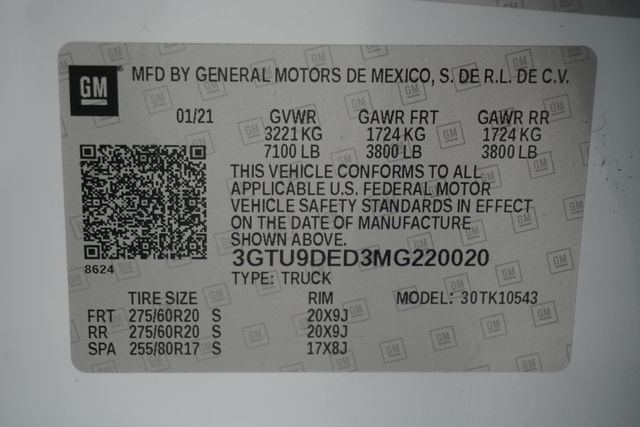 2021 GMC Sierra 1500 4WD Crew Cab 147" SLT - 22971987 - 31