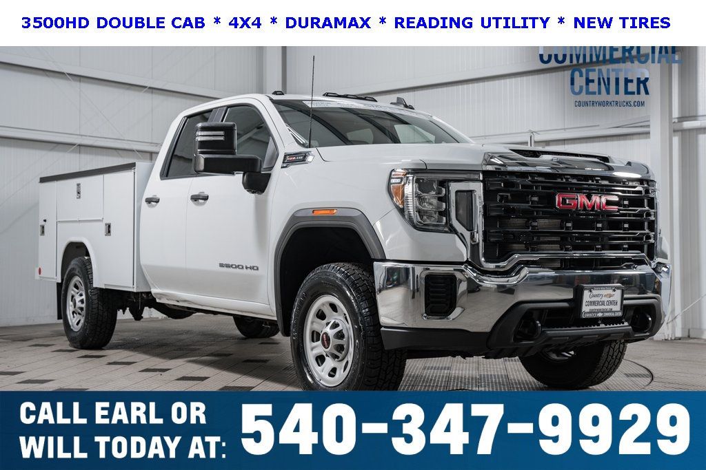 2021 GMC Sierra 3500HD 3500HD DOUBLE CAB 4X4 * 6.6 V8 * READING UTILITY * NEW TIRES - 22758361 - 0