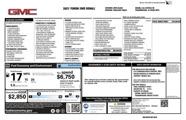 2021 GMC Yukon Denali Premium Package - 22971856 - 7