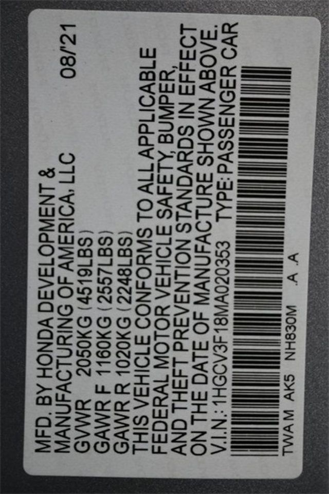 2021 Honda Accord Hybrid Sedan - 22924879 - 3