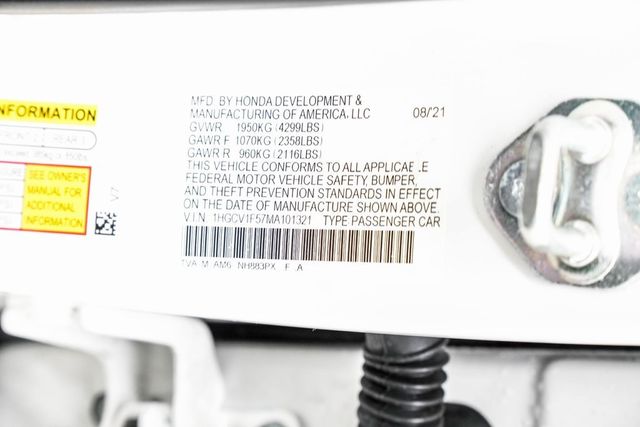 2021 Honda Accord Sedan EX-L 1.5T CVT - 22989625 - 46