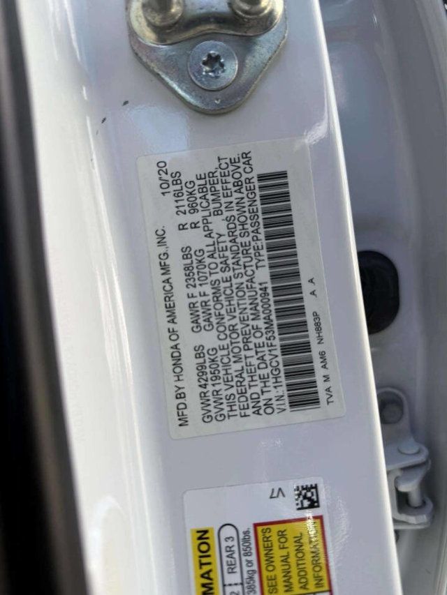2021 Honda Accord Sedan EX-L 1.5T CVT - 22929894 - 30