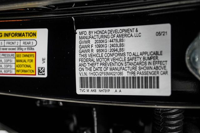 2021 Honda Accord Sedan Touring 2.0T Automatic - 23019200 - 41