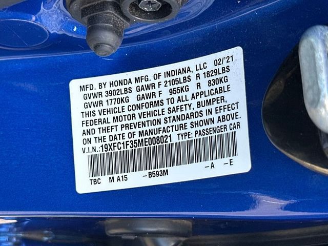 2021 Honda Civic Sedan EX CVT - 23040349 - 21