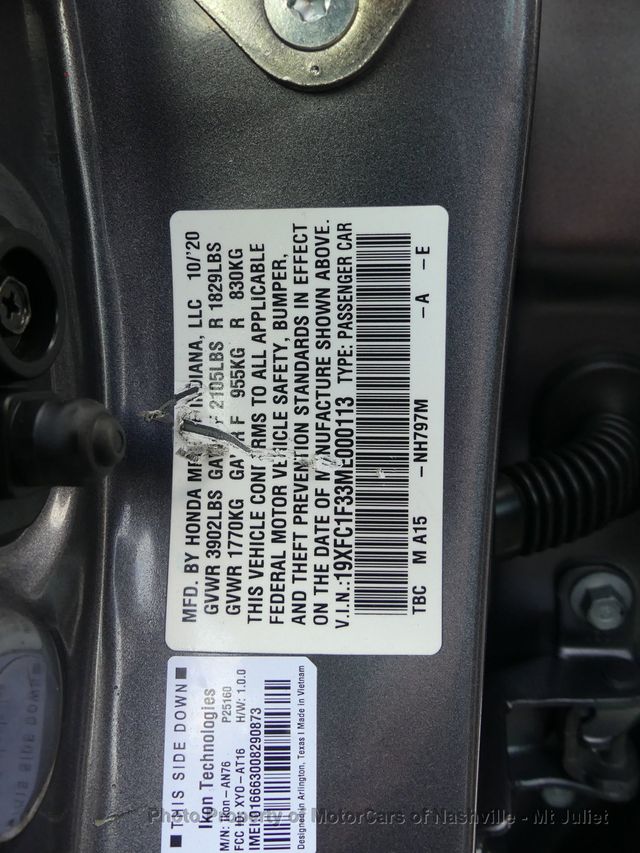 2021 Honda Civic Sedan EX CVT - 23069094 - 43