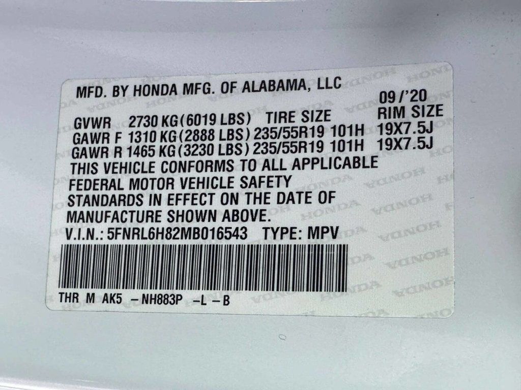 2021 Honda Odyssey Touring Automatic - 23059589 - 34