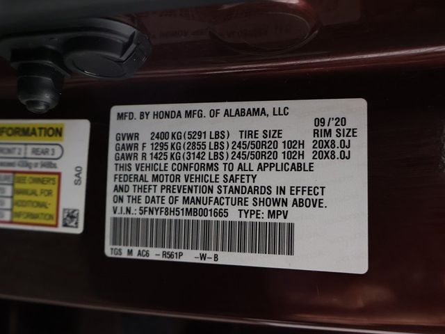2021 Honda Passport EX-L AWD - 22960844 - 53