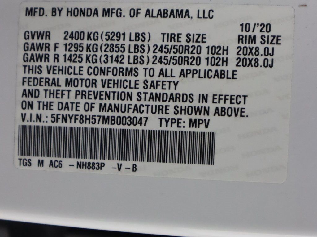 2021 Honda Passport EX-L AWD - 22598890 - 56