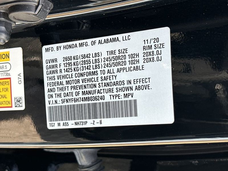 2021 Honda Pilot Black Edition AWD - 22955965 - 21