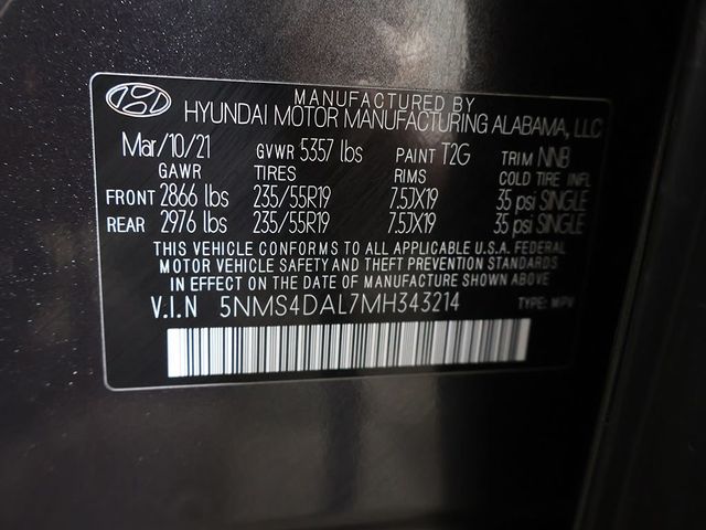 2021 Hyundai Santa Fe Limited AWD - 23039814 - 63