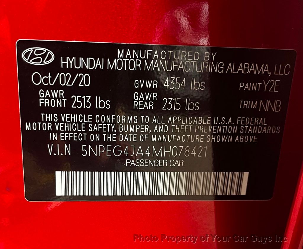 2021 Hyundai Sonata SE 2.5L - 23039440 - 29