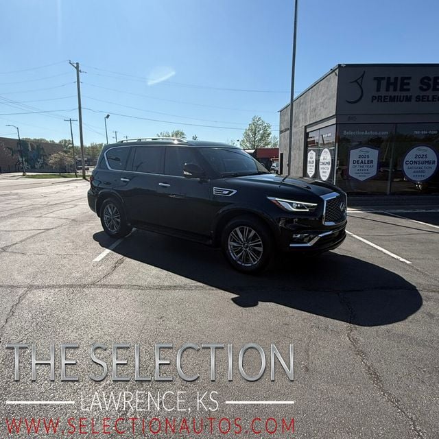 2021 INFINITI QX80 LUXE AWD W/LANE KEEPING ASSIST, APPLE CARPLAY/ANDROID AUDIO - 23009550 - 0