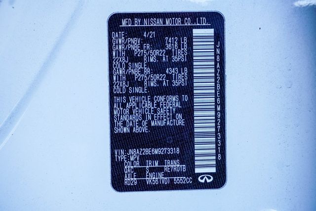 2021 INFINITI QX80 SENSORY AWD - 22919376 - 29