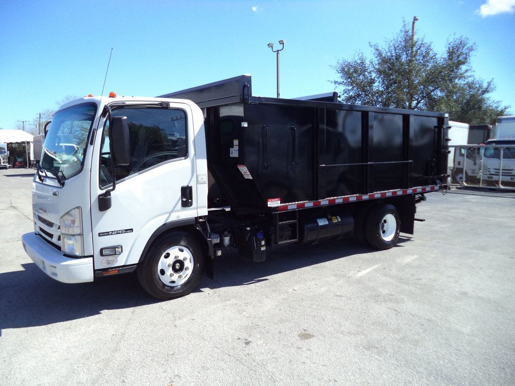 2021 Isuzu NPR HD w/ New 15ft Landscape Body Steel Dump Truck - 22991291 - 2