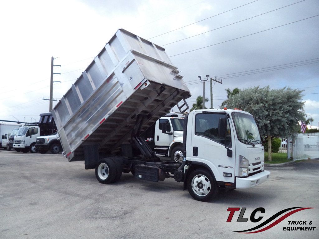 2021 Isuzu NPR-XD w/ 14ft Aluminum Chipper Dump Landscape Dump Truck - 23071362 - 0