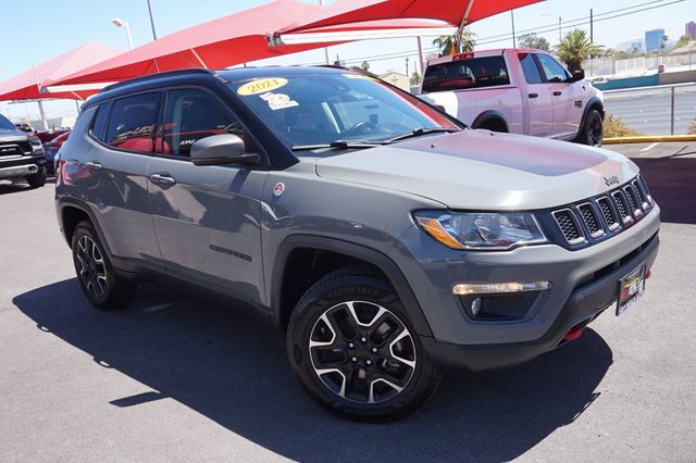 2021 Jeep Compass TRAILHAWK, 4X4, PREMIUM WHEELS, LEATHER SEATS, PUSH BUTTON START - 23061156 - 1