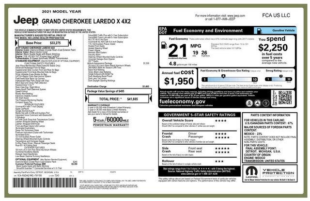 2021 Jeep Grand Cherokee Laredo X Altitude Appearance Package - 22960350 - 6