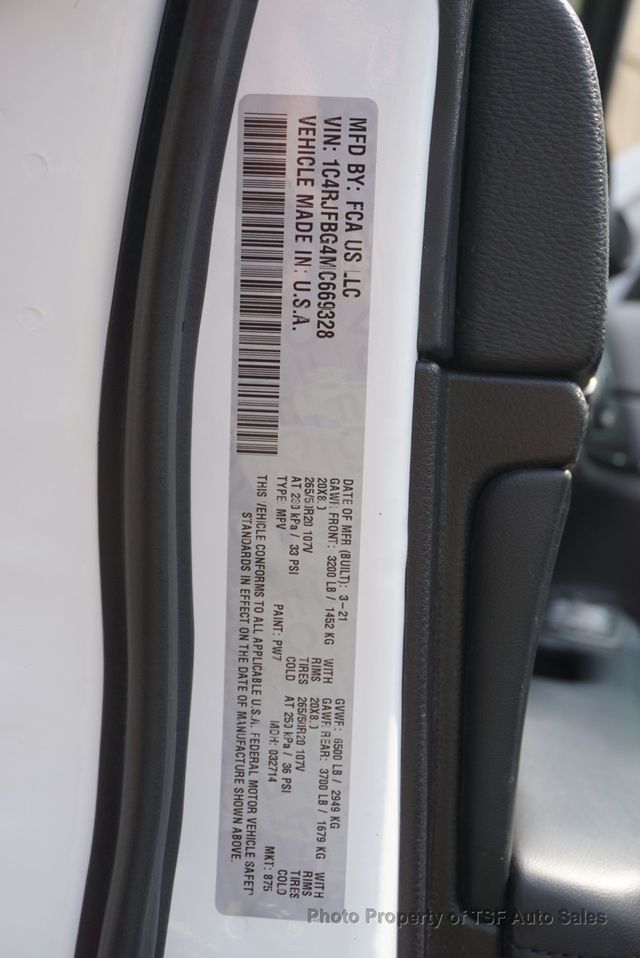 2021 Jeep Grand Cherokee Limited X 4x4 PROTECH 2 PKG PANO ROOF 20" WHEELS HEATED SEATS  - 23014404 - 45