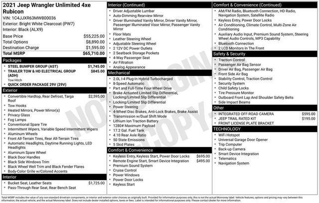 2021 Jeep Wrangler Unlimited Rubicon 4xe - 22952142 - 5