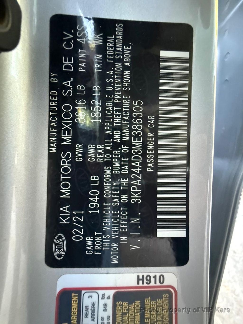 2021 Kia Rio LX IVT - 22933237 - 18