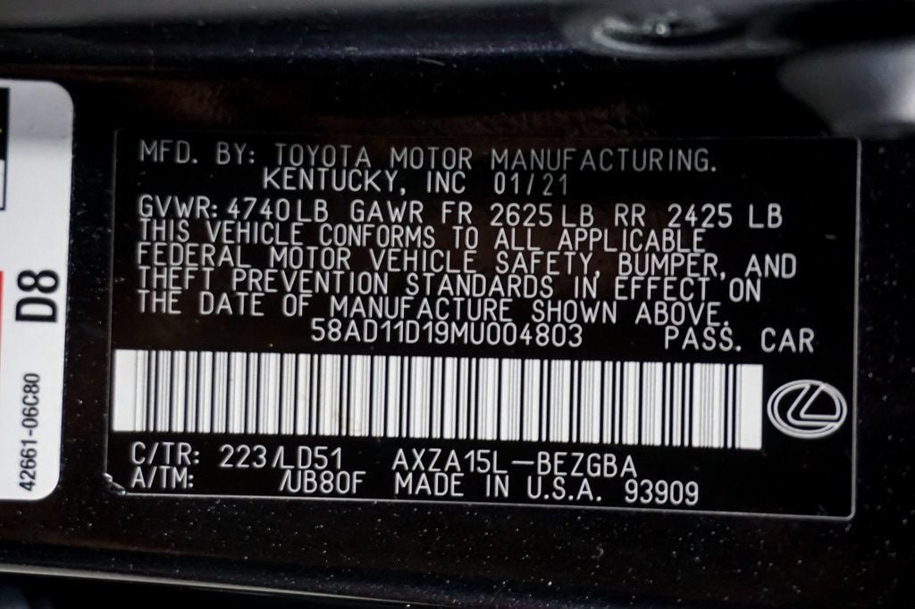 2021 Lexus ES *ES250 AWD* *Premium Package* *Factory Warranty* - 22957819 - 17