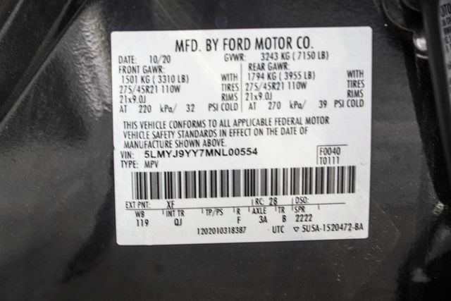 2021 Lincoln Aviator Black Label Grand Touring AWD - 23027248 - 53