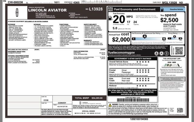 2021 Lincoln Aviator Livery AWD 4dr SUV - 22959649 - 3