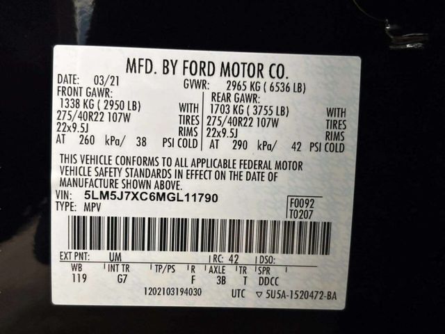 2021 Lincoln Aviator Reserve AWD - 23022357 - 45
