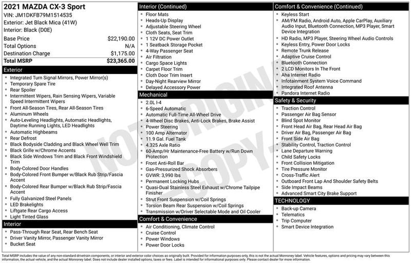 2021 Mazda CX-3 Sport AWD - 22996348 - 5