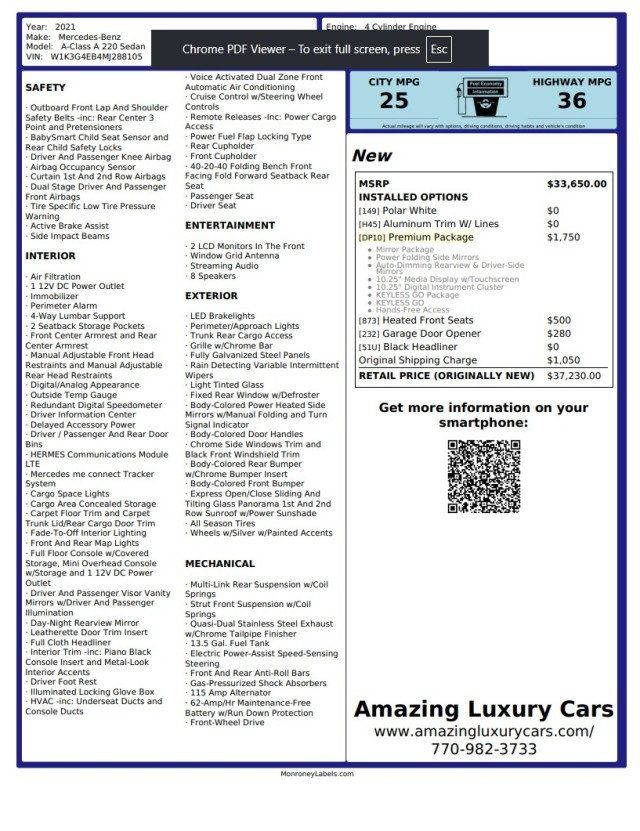 2021 Mercedes-Benz A-Class A 220 Sedan - 23048418 - 24