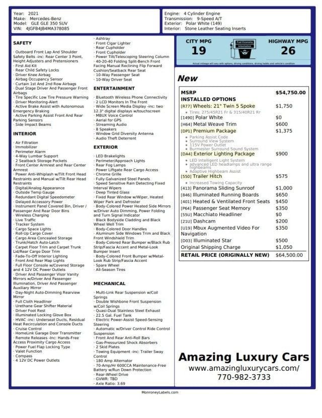 2021 Mercedes-Benz GLE GLE 350 SUV - 23068756 - 21