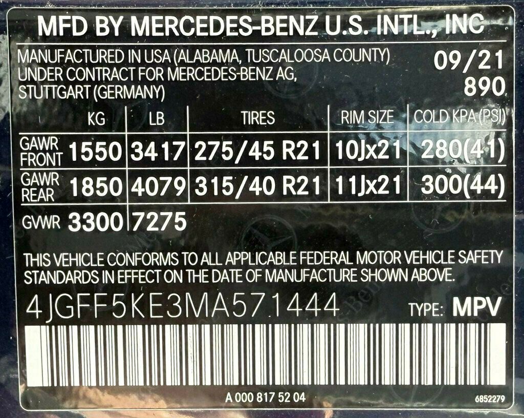 2021 Mercedes-Benz GLS GLS 450 4MATIC SUV - 22884384 - 50