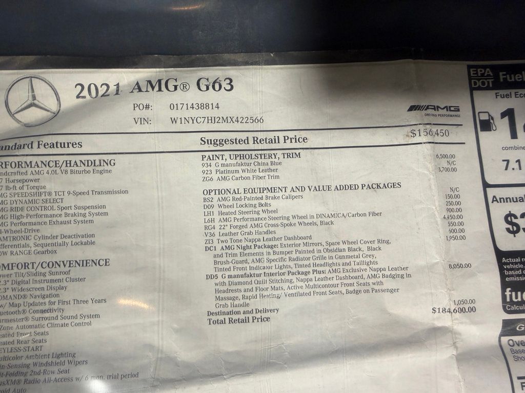 2021 Mercedes-Benz G-Class AMG G 63 4MATIC SUV - 23058624 - 32
