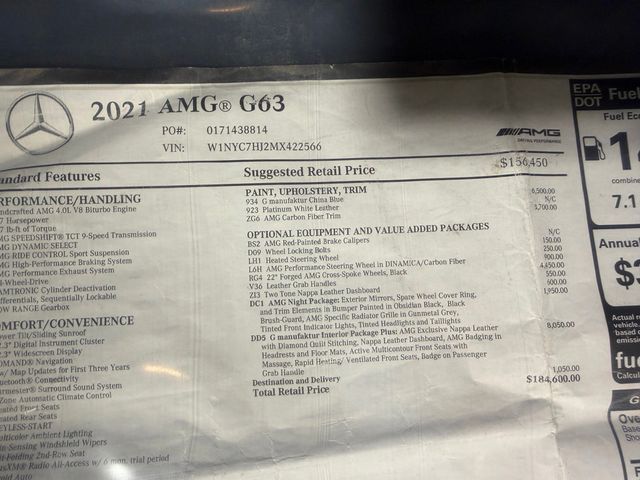 2021 Mercedes-Benz G-Class AMG G 63 4MATIC SUV - 23058624 - 32
