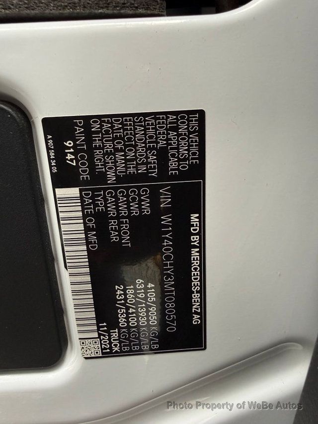 2021 Mercedes-Benz Sprinter Cargo Van 2500 High Roof I4 Gas 170" RWD - 23049313 - 27