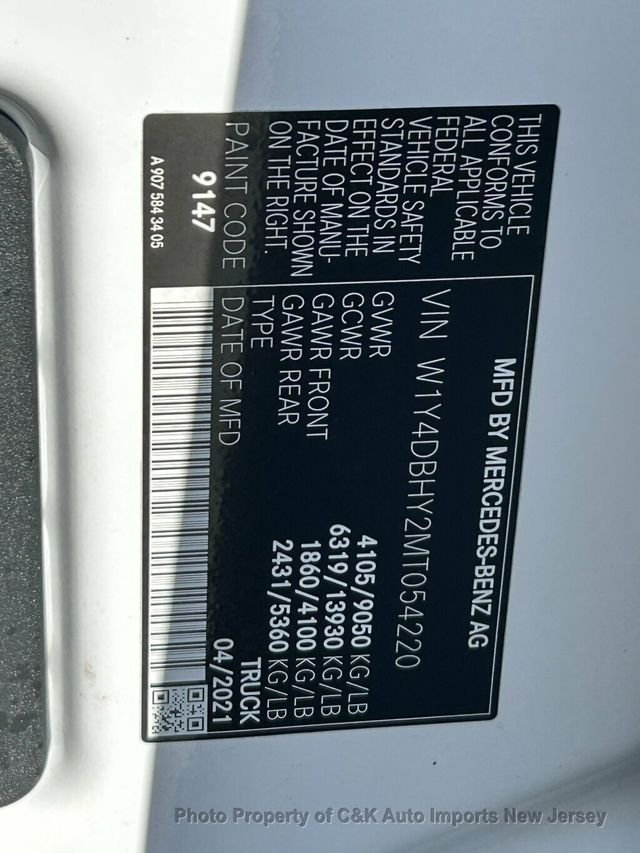 2021 Mercedes-Benz Sprinter Cargo Van 2500 I4 Diesel 144,HIGH ROOF,COMFORT PACKAGE - 23064318 - 41
