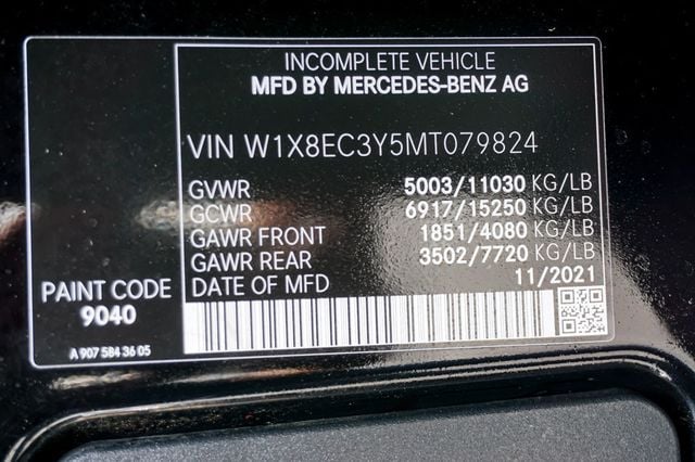 2021 Mercedes-Benz Sprinter Cargo Van *3500XD High Roof* *Primetime Conversion* *Lux Van w/Toilet* - 23025789 - 12