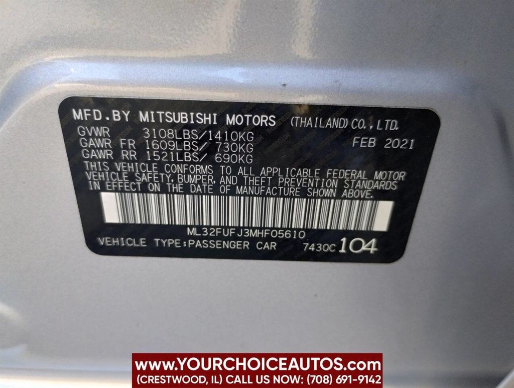 2021 Mitsubishi Mirage G4 Carbonite Edition CVT - 22900452 - 32