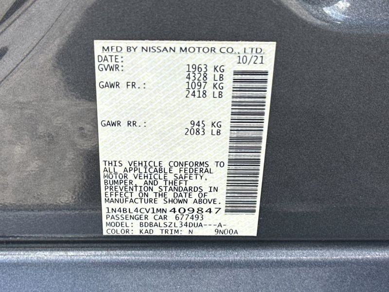 2021 Nissan Altima 2.5 SR Sedan - 23048317 - 21