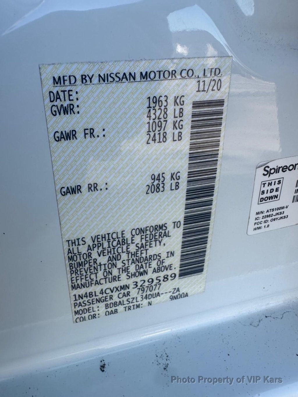 2021 Nissan Altima 2.5 SR Sedan - 22982765 - 19