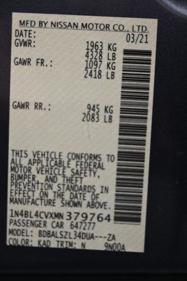 2021 Nissan Altima 2.5 SR Sedan - 23001974 - 6