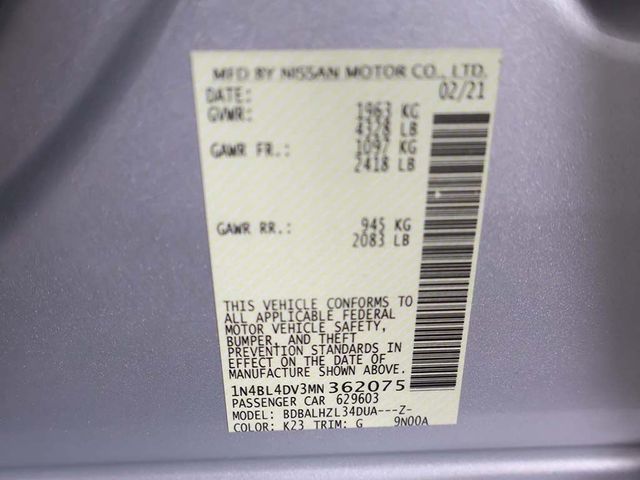 2021 Nissan Altima 2.5 SV Sedan - 23027802 - 43