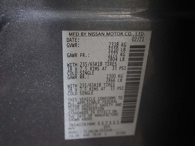 2021 Nissan Murano FWD SV - 22995662 - 45