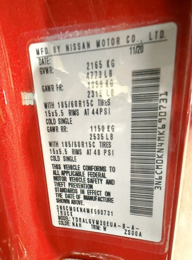 2021 Nissan NV200 Compact Cargo I4 SV - 22962200 - 37