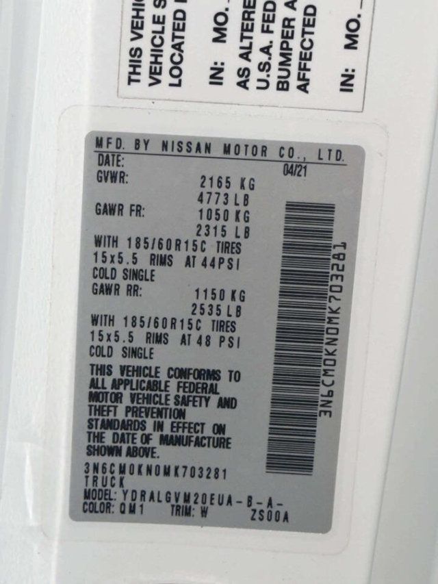 2021 Nissan NV200 Compact Cargo I4 SV - 23012838 - 15