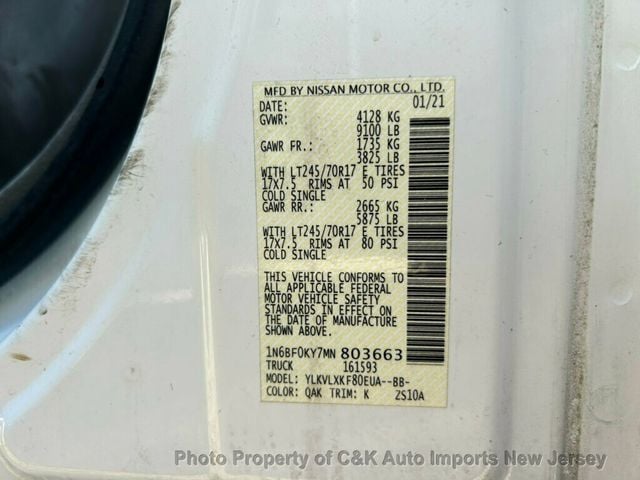 2021 Nissan NV Cargo NV2500 HD Standard Roof V6 SV - 22762754 - 47