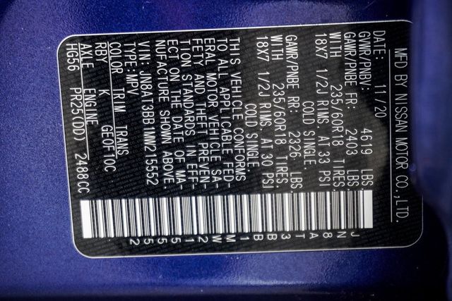 2021 Nissan Rogue AWD SV - 22940351 - 41